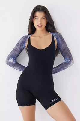 Urban Outfitters iets frans Blue Tie-Dye Knitted Shrug Size Large