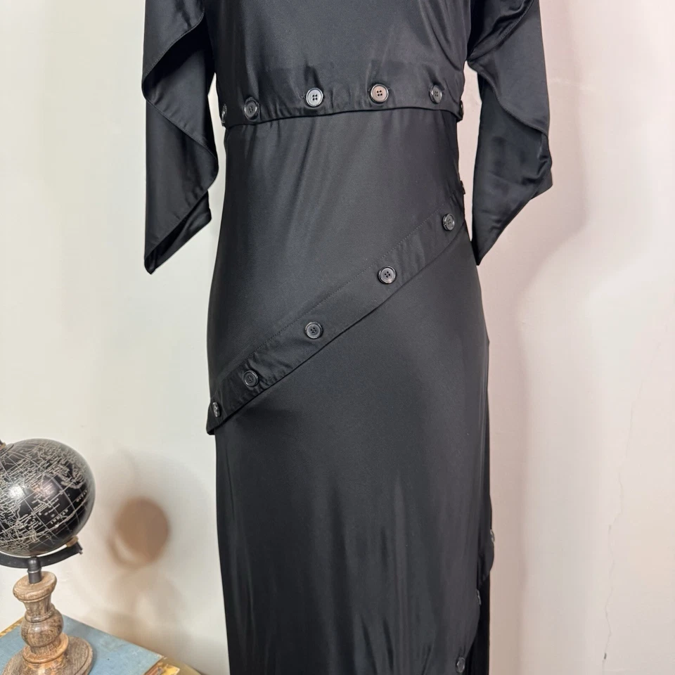 Новый с Ярлыками Roberto Cavalli кнопка украшенное платье размер 8 трансформируемый асимметричный - Изображение 3 из 4