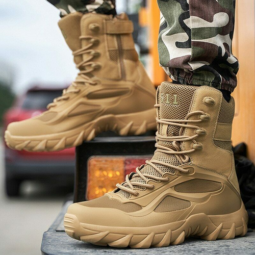 Botas Militares Botas Para Excursionismo Al Aire Libre Botas Desierto De  Fuerza Botas tácticas de luz | eBay