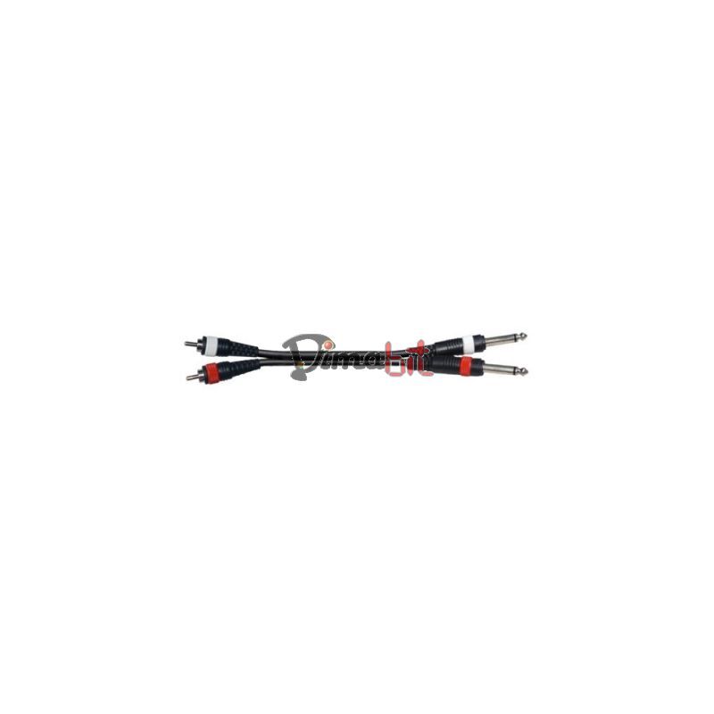 Cavo Jjrr-30bk 2x Rca M-2x Jack 6.3  3mt