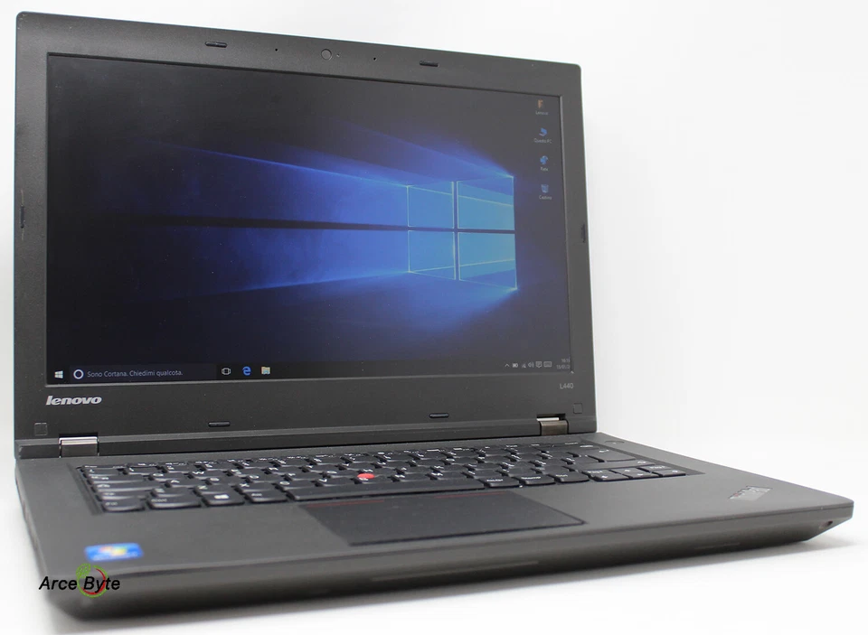 NOTEBOOK LENOVO THINPAD L440 14" PC PORTATILE COREi5 SSD 250GB RAM 8G WIN 10 A - Immagine 2 di 4
