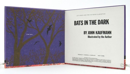 BATS IN THE DARK John Kaufmann 1972 Let's Read and Find Out VGC - Imagen 3 de 3