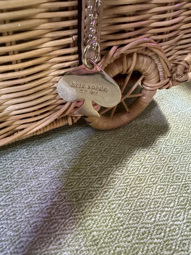 Kate Spade New York Vita Riva Wicker Car Bag PXRU 4742 New W/O Tags - Picture 12 of 12
