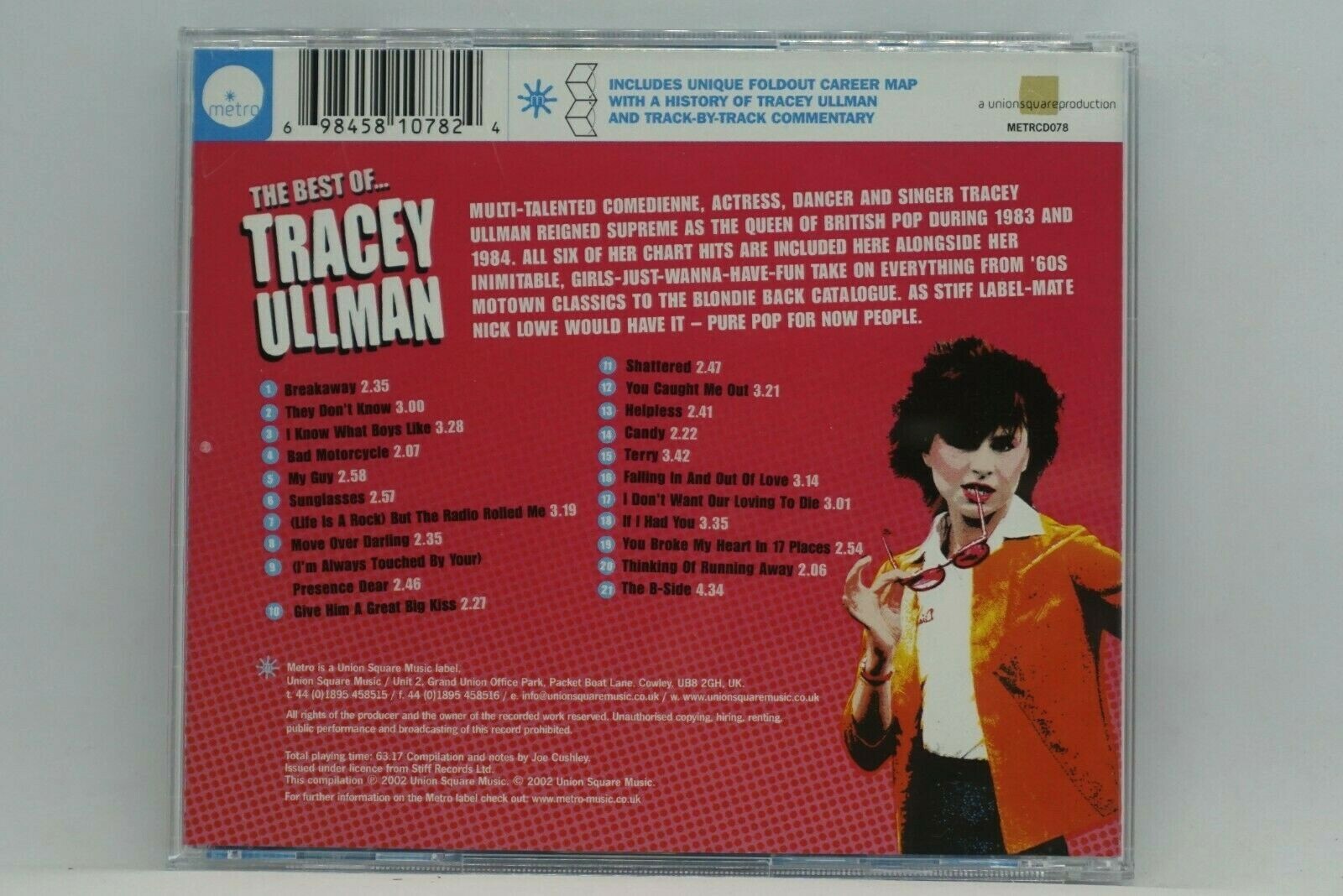 Tracey Ullman The Best Of CD Album Sunglasses , They Don't Know
