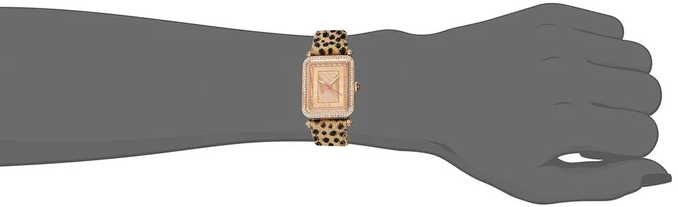Fossil Lyric Ladies Three-hand Faux Cheetah Hair Leather 