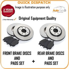 310 FRONT AND REAR BRAKE DISCS AND PADS FOR ASTON MARTIN CYGNET 1.33I 1/2011-