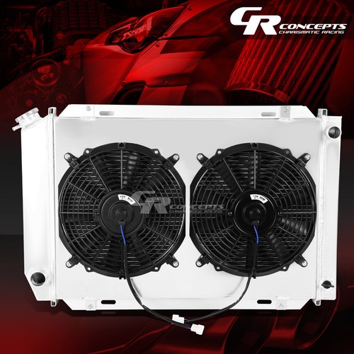 3ROW FULL ALUMINUM CORE RADIATOR+SLIM FAN SHROUD FOR 19791993 MUSTANG
