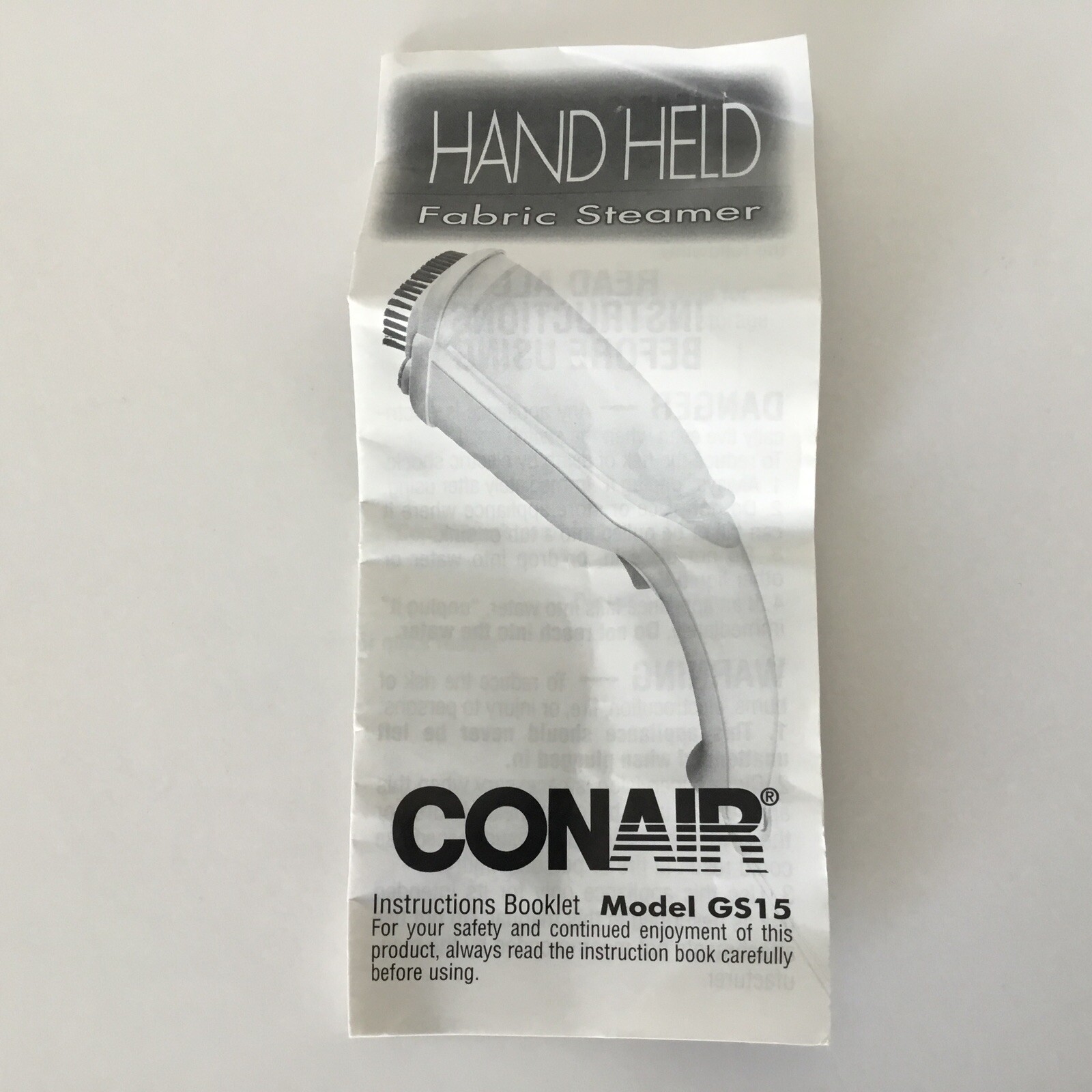 Conair Handheld Fabric Steamer Model GS15