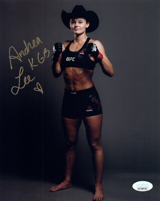ANDREA KGB LEE Autograph Signed 8x10 Photo #10 UFC JSA WITNESS COA