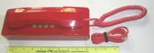 Red Phone Styled Like a Trimline Princess Desk/Wall Corded Telephone, Tested