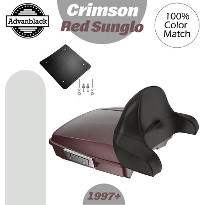 CRIMSON RED SUNGLO For Harley/Softail Razor Tour Trunk Pack Luggage Wrap Around