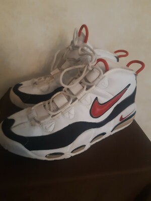 nike uptempo 95 red and black