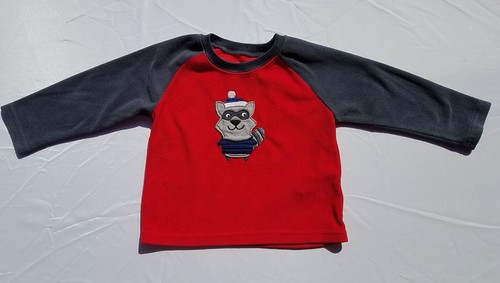 Carters Boys Pajamas Sz 2T Shirt Pants Fleece Lot Fire Truck Racoon Firefighter - Picture 4 of 12