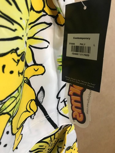 Cherokee Winnie The Pooh Scrubs Tooniforms Disney V Neck Top L TF699 PHLY NWT - Picture 4 of 5