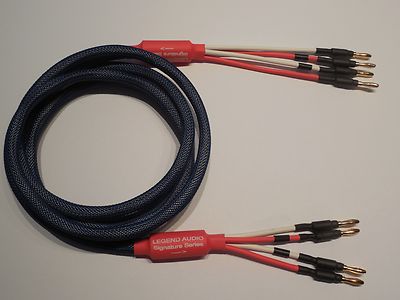 Legend Audio 17 Ft. Bi-Amp 4x4 Spk. Cable. Single with two foot leads Amp. side.
