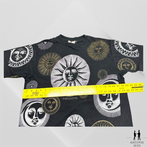 Forna Setti FORNASETTI Classique XL Black T shirt Tee Single Stitch Over Moon - Picture 8 of 8