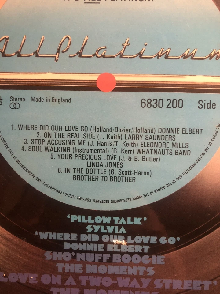 It’s All Platinum Compilation Vinyl Lp Album Record Phonogram 1975 Soul R&B - Image 2 of 4