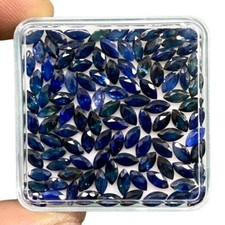 5 Pcs Natural Blue Sapphire 5x2.6mm Marquise Cut Loose Gemstones Wholesale Lot