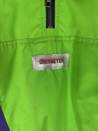 Vintage 80s Obermeyer 2 Piece Snowsuit Neon Green Thinsulate Gore-Tex Ladies 8 - Picture 9 of 19