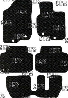 FOR KIAA CARENS AUTO (7 SEAT) 2006 TO 2012 TAILORED BLACK RUBBER CAR FLOOR MATS.