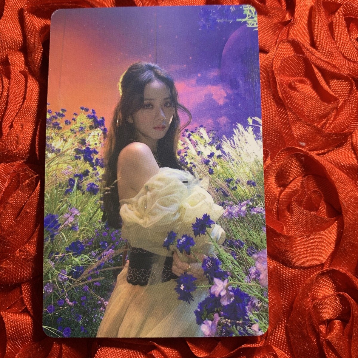 JISOO BLACKPINK Solo Edition Celeb KPOP Girl Photo card Purple
