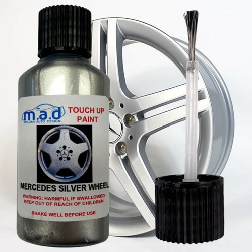 Mercedes Standard German Silver Alloy Wheel Touch Up Kit Repair Paint