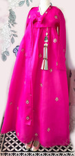 Traditional Korean Hanbok Dress 3pc Set-Double Pink  Light Green Top/Pink Skirt