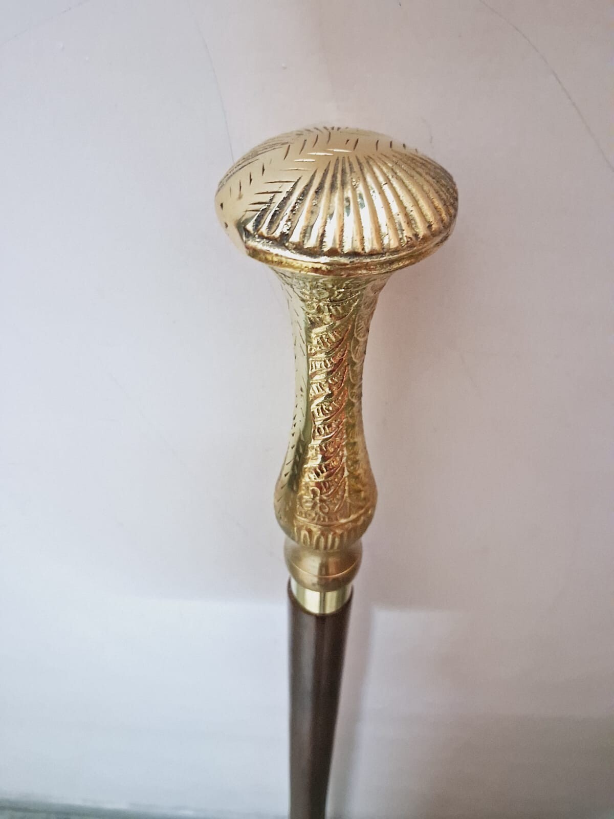 Long Designer Solid Brass Head Walking stick Anti… - image 1