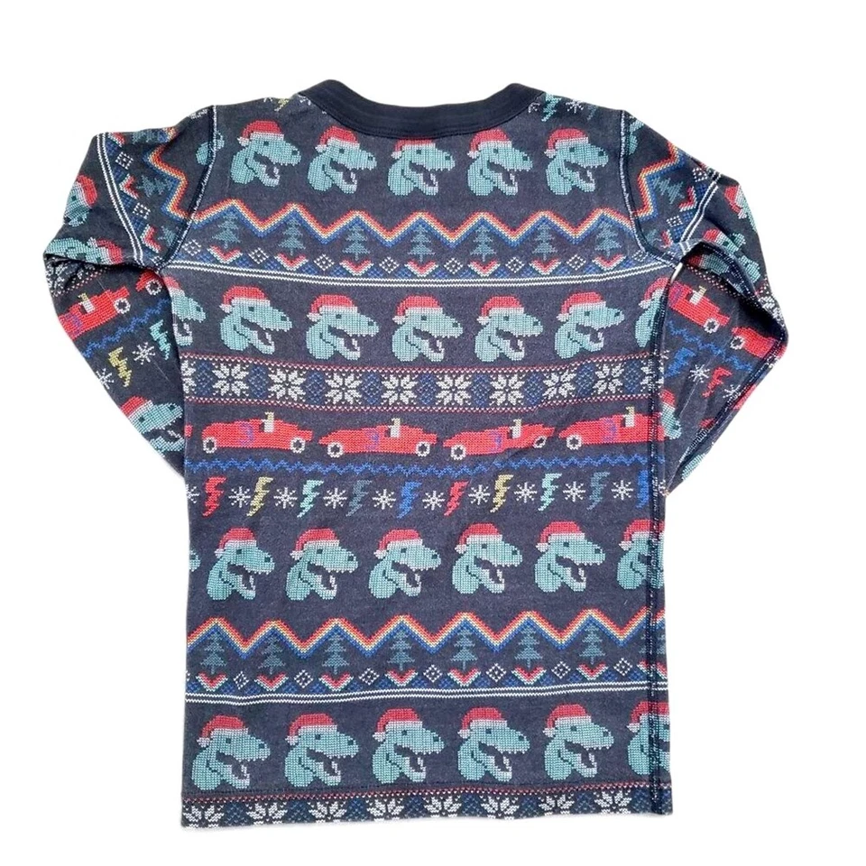 Hanna Andersson Pajamas Youth Christmas Dinosaur Racecar Organic Long Sleeve 10 - Image 4 of 4