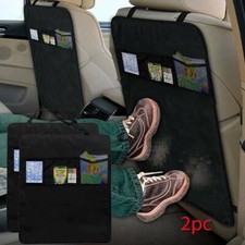 2PK CAR ORGANIZERS KICK MAT SEAT PROTECTOR COVER 3 MESH POCKETS TOY STORAGE KIDS