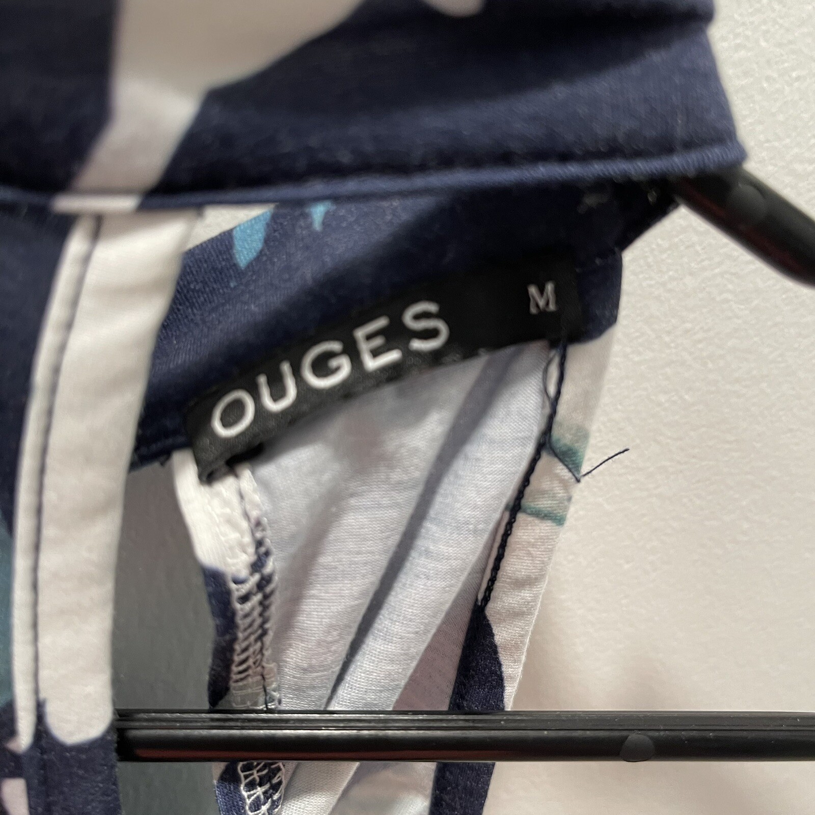 Ouges Dress Floral Blue Green White Halter Tie Sl… - image 3