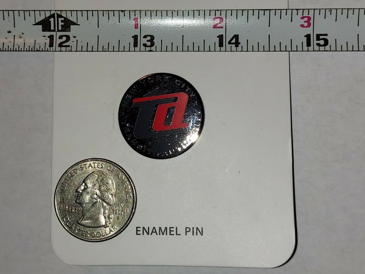 NYC MTA subway bus interlocking TA logo enamel pin new w/tag free