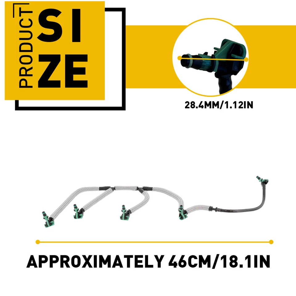 Injector Leak Off Return Pipe 1872025 Fit Ford Mondeo Galaxy Kuga 2.0 Tdci 2014- - Image 3 of 4