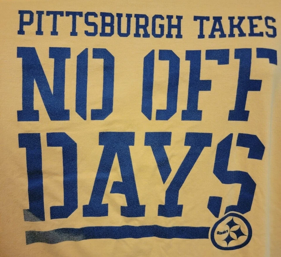 Under Armour Mens Womens Shirt Size XL Pittsburgh Steelers Take No Days Off - Image 3 of 4