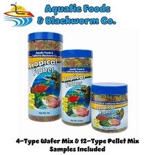 Tropical Fish Flakes. With FREE 12-Type Pellet Mix  4-Type Wafers Mix