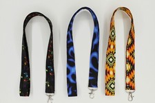 Cotton Fabric Keychain Wristlet, Key Fob Lanyard, Various Prints/Colors