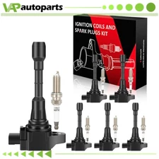 6 For 2013-2020 Nissan Pathfinder 3.5L V6 Ignition Coil & Iridium Spark Plug
