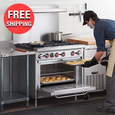 Commercial Kitchen 36'' Liquid Propane 6 Burner Range w/ Standard Oven Restaurant