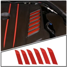 Red Alloy Decorate Kit Engine Cover Patch Sticker For GR Supra A91 A90 2019-22