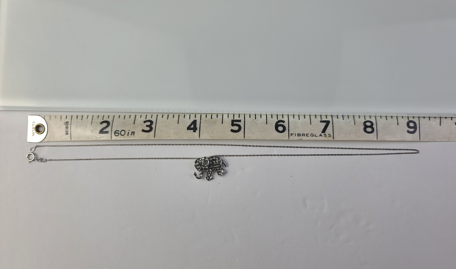 Sterling 925 Solid Silver Crystal Iced Elephant P… - image 13