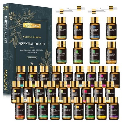 MAYJAM Ätherische Öle Set 35 x 5 ml - Geschenk 175 ml (1er Pack) 