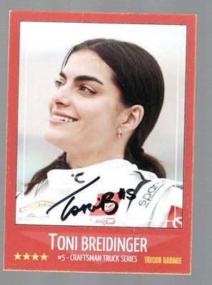 TONI BREIDINGER HAND-SIGNED AUTO TRADING CARD NASCAR ARCA/ TRUCKS  - 8