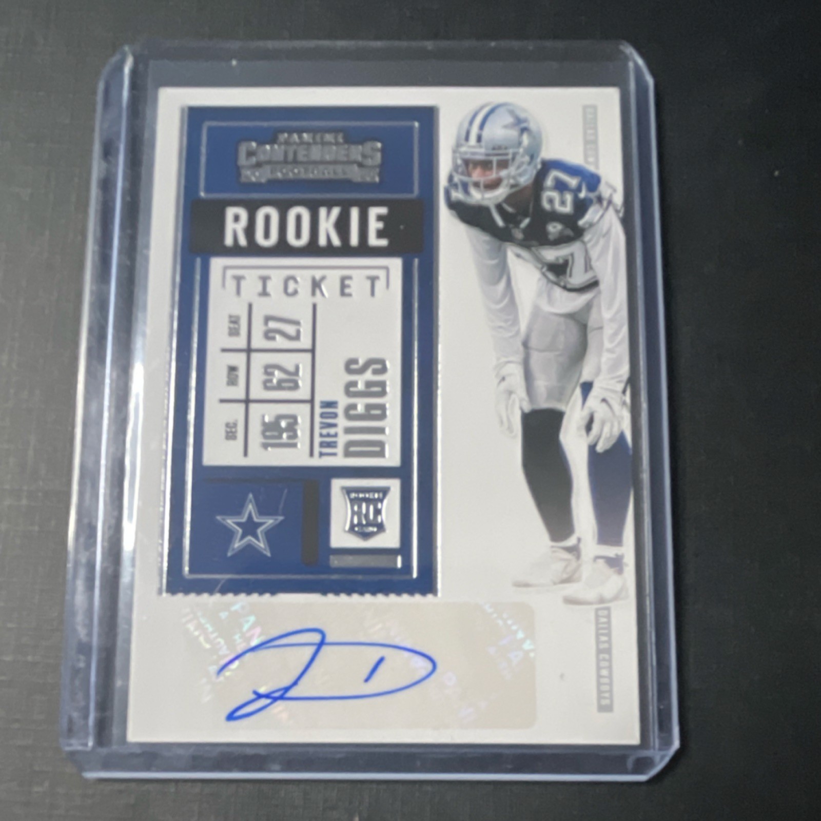 2020 Panini Contenders - Trevon Diggs Rookie Autograph #162 Dallas Cowboys NFL