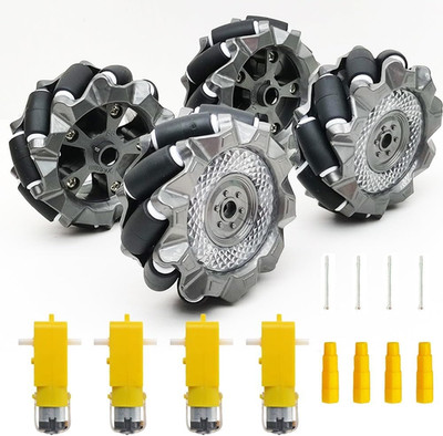 DIY Mecanum Robot Kit 4WD Omnidirectional Wheels with TT Motors 4WD Chassis Kit