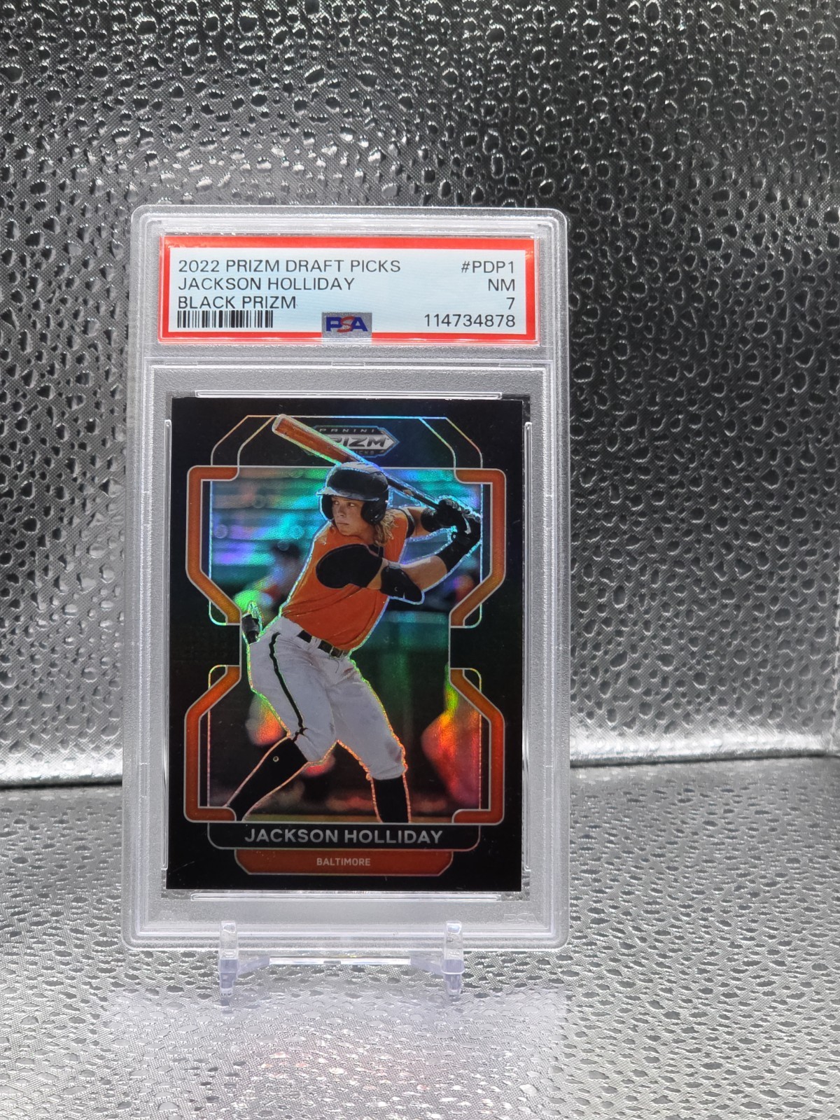 2022 Panini Prizm Draft Picks - Jackson Holliday #PDP1 Black Prizm PSA 7