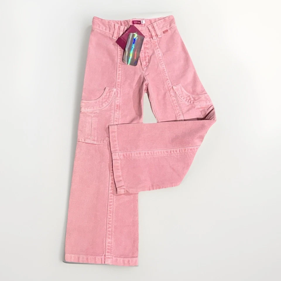 Pantalones cargo Escada Kids rosa Moleskin nuevos con etiquetas talla 6A PVP $240 raro diseñador Foto 2 de 4