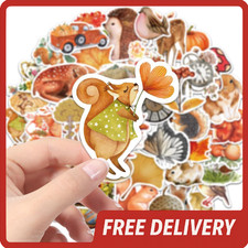 50PCS Fall Thanksgiving Stickers Pack Pumpkin Turkey Autumn Party Favor for Kids