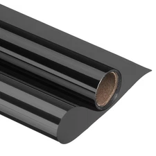 23.6 Inch x 6.6 ft Decorative Window Privacy Film Glass Sticker Black Silver