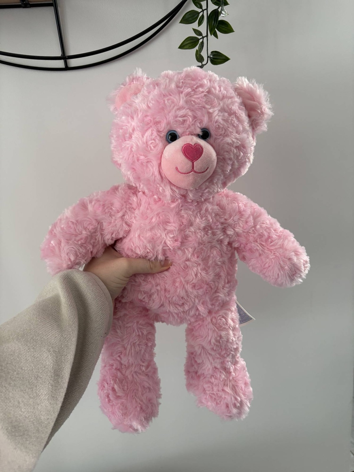 Build-A-Bear Pink Cuddles Teddy Bear Heart Nose Plush