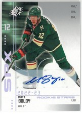 Matt Boldy SPx 2022-23 Retro Lunar Waves Auto #R-70